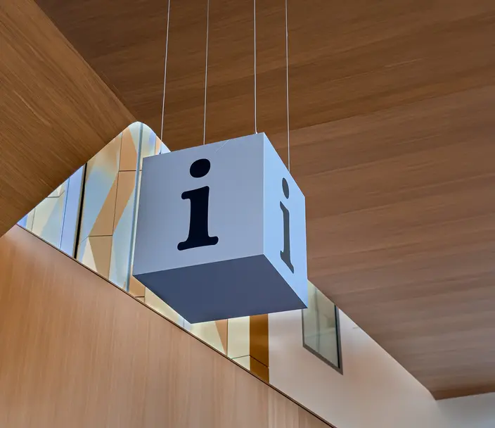 "I" information sign