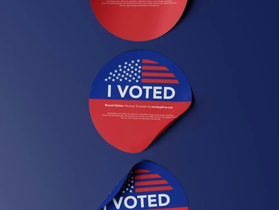 Three "I Voted" stickers